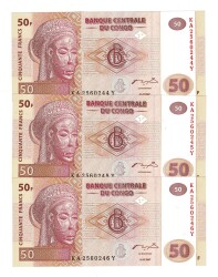 Kongo 50 Francs 2007 Seri Takipli (3 Adet) ÇİL YKP8480_Kopya(1) - 3