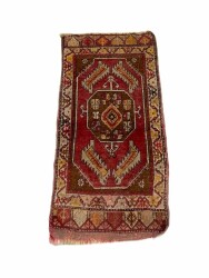 Konya Eski El Dokuma Antika Halı YastıkAOB3795 (N) - 1