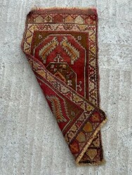 Konya Eski El Dokuma Antika Halı YastıkAOB3795 (N) - 4