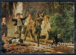 Köpek Ve Eşek Yağlıboya Kartpostal KRT3316 - Gökçekoleksiyon