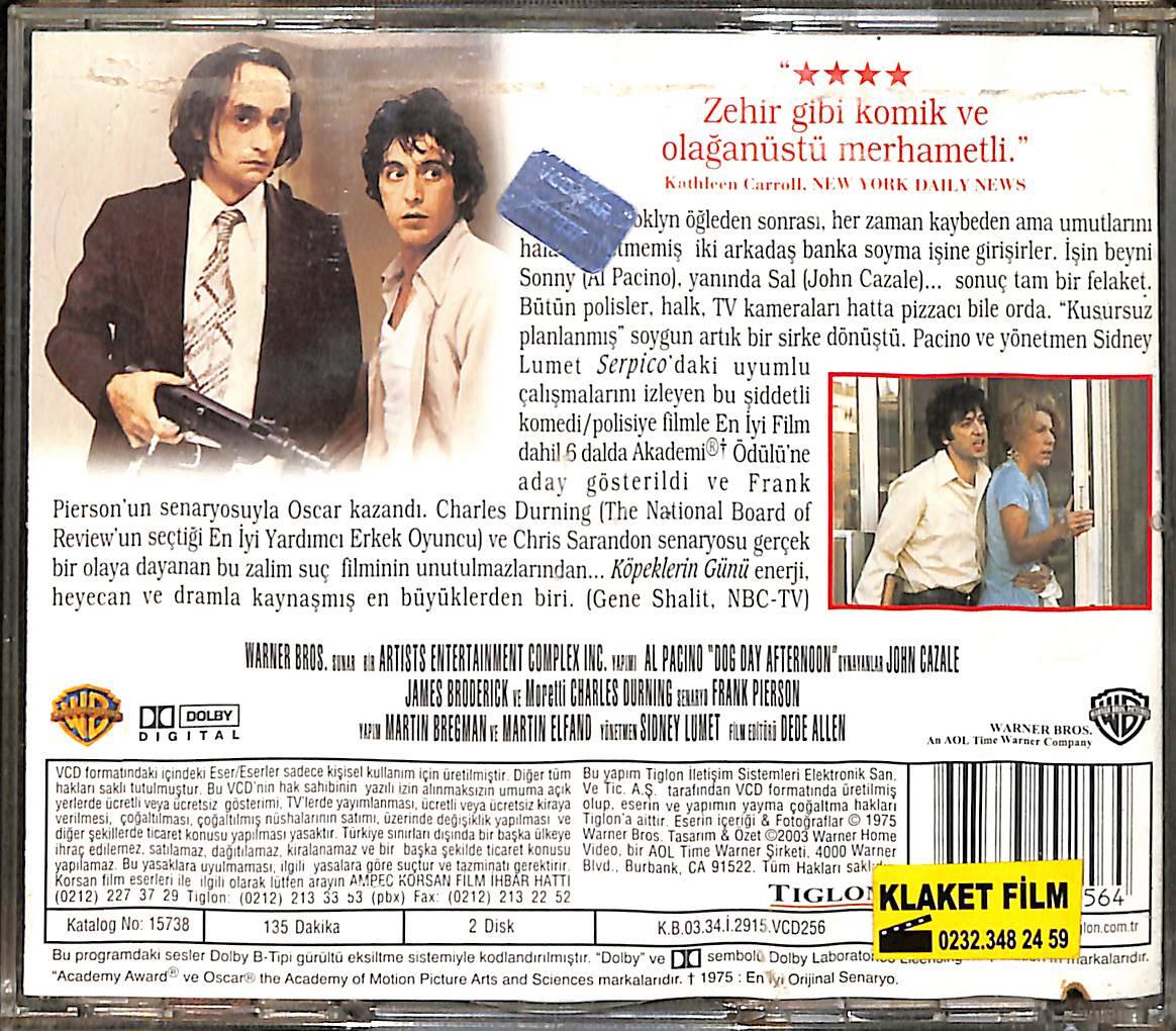 Köpeklerin Günü – Dog Day Afternoon Orijinal VCD Film VCD28544 - 2