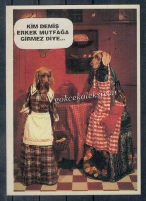 Köpekli Komik Kartpostal KRT3389 - 1