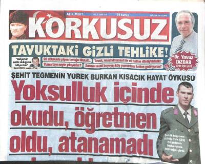 Korkusuz Gazete 13 Kasım 2015 - Şehit Teğmen Altuğ Pek GZ104608 - 1