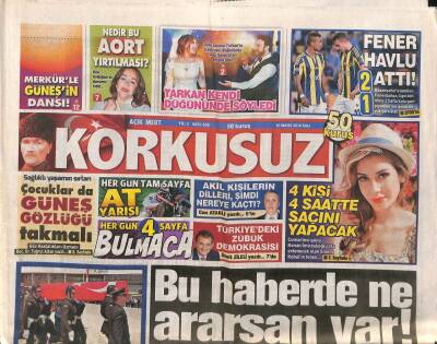 Korkusuz Gazetesi 10 Mayıs 2016 - Cumartesi Günü Kenan İmirzalıoğluyla Evlenecek Olan Sinem Kobalın Telaşı... GZ84664 - 1