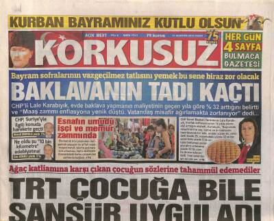 Korkusuz Gazetesi 11 Ağustos 2019 - Tanzanyada 57 Kişi Yanarak Öldü GZ84657 - 1
