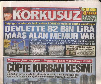 Korkusuz Gazetesi 12 Ağustos 2019 - Sıladan Kazdağları Mesajı GZ84658 - 1