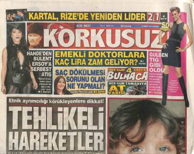 Korkusuz Gazetesi 13 Mart 2016 - Handeden Bülent Ersoya Serbest Atış GZ84640 - 1