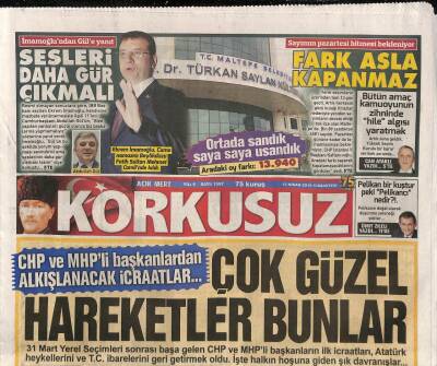 Korkusuz Gazetesi 13 Nisan 2019 - Kerem Bürsine Kötü Haber ! GZ84655 - 1