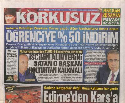 Korkusuz Gazetesi 15 Ağustos 2019 - Sadece Kazdağları Değil , Doğa Katliamı Her Yerde GZ84647 - 1