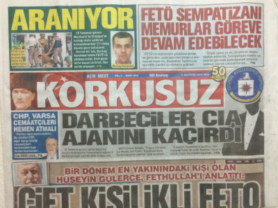 Korkusuz Gazetesi 2 Ağustos 2016 - Darbeciler CIA Ajanını Kaçırdı GZ29089 - 1