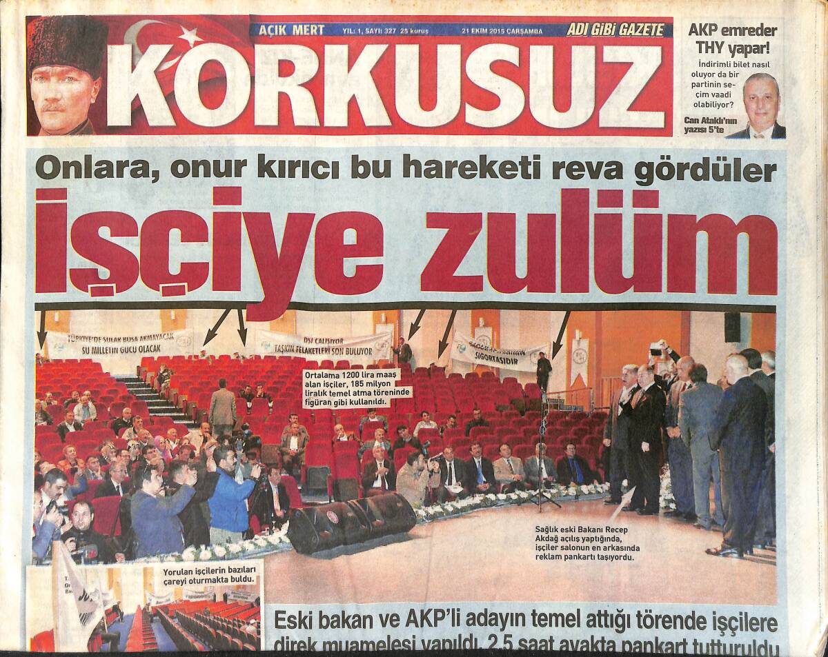 Korkusuz Gazetesi 21 Ekim 2014 - Ece Erken: Boşanana Kadar Gece Dışarı Çıkmayacağım - Merhum Kralın Oğlu Tecavüzcü Çıktı GZ155229 - 1