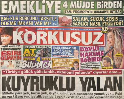 Korkusuz Gazetesi 22 Aralık 2016 - Havai Fişek Faciası - Millet Tek Ses, Tek Yürek Oldu GZ95318 - 1