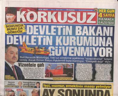 Korkusuz Gazetesi 23 Ağustos 2019 - Suriyeden Yeni Göç Dalgası Tehlikesi GZ84660 - 1