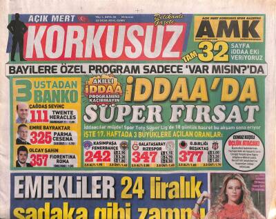 Korkusuz Gazetesi 23 Ocak 2015 - Sırp Kökenli TV İkonu Ivana Sert 35 Yaşında GZ106383 - 1