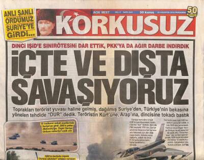 Korkusuz Gazetesi 25 Ağustos 2016 - Yeni Köprüden Geçiş 3 Dolardan Başlıyor GZ84645 - 1