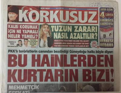 Korkusuz Gazetesi 25 Aralık 2015 - Pkkli Teröristlerin Canından Bezdirdiği Güneydoğ Halkı Bu Hainlerden Kurtarın Bizi Diyor GZ26326 - 1