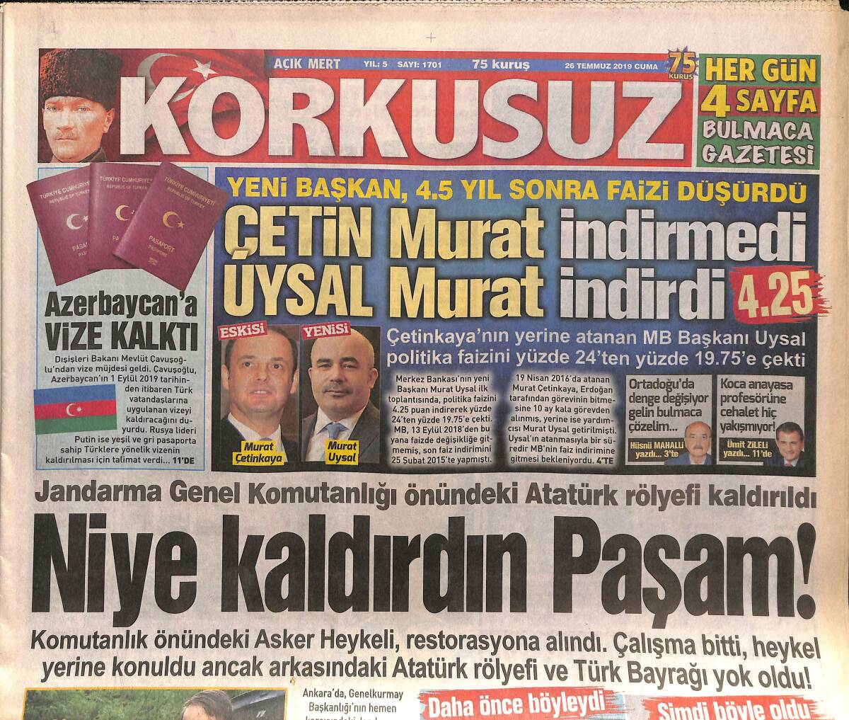 Korkusuz Gazetesi 26 Temmuz 2019 - Seda Sayan Giydiği Çorapla Dalga Geçen Okan Bayülgen'e Yanıt Verdi: Bastığım Yerlerde Köpek Olasın GZ154286 - 1