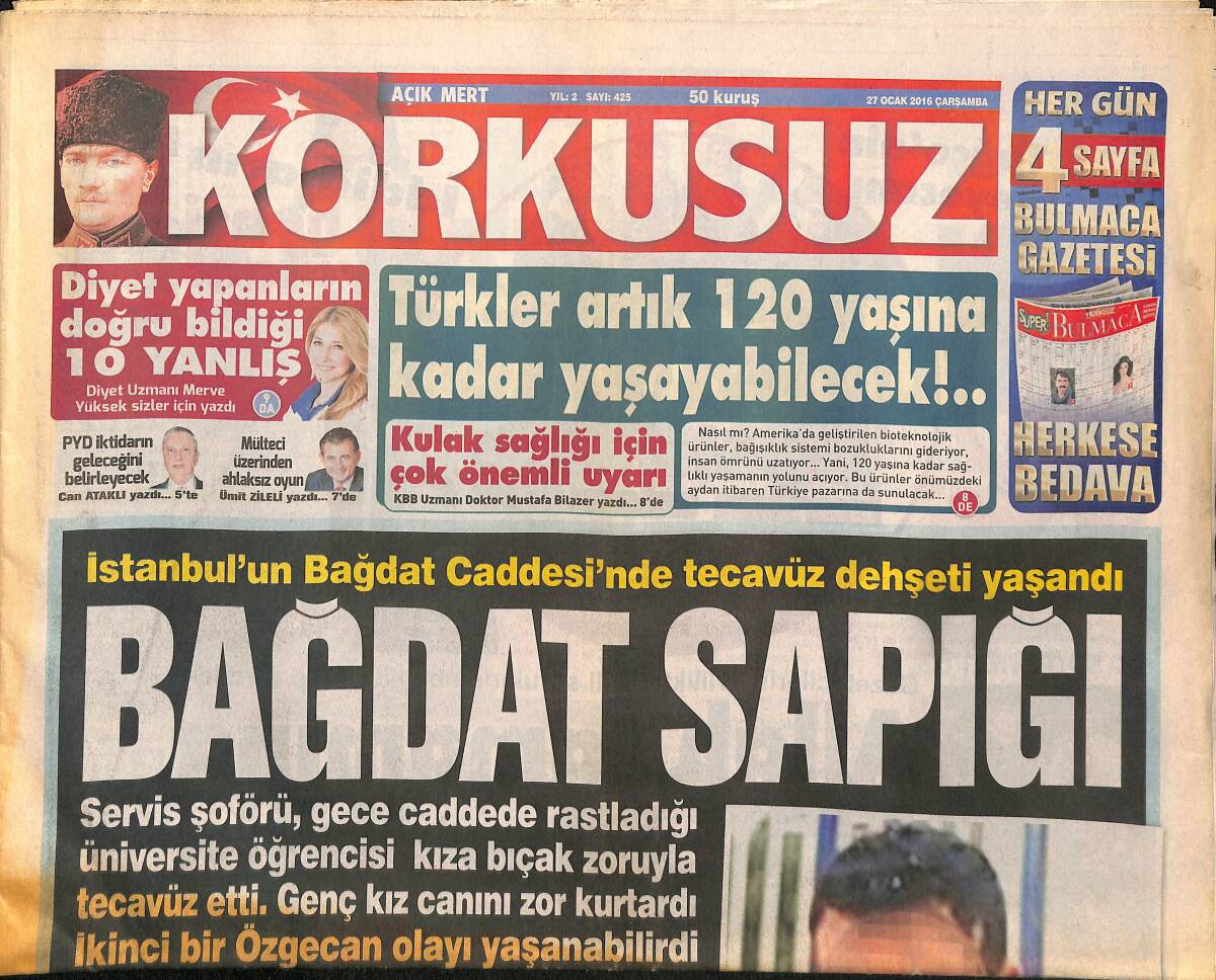 Korkusuz Gazetesi 27 Ocak 2016 - Galatasaray'ın Yıldız Futbolcusu Burak Yılmaz Sonunda Pes Etti GZ154294 - 1