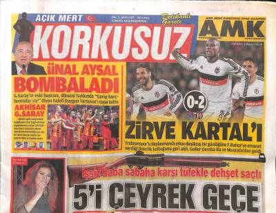Korkusuz Gazetesi 4 Mayıs 2015 - Işın Karaca İlk Kez Mini Etek Giydi GZ104951 - 1