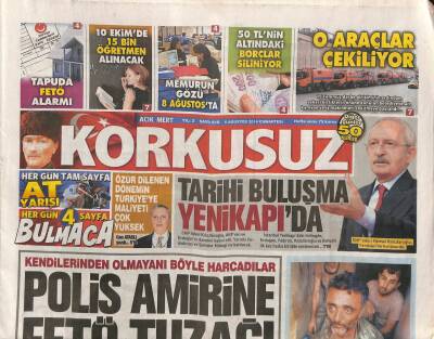 Korkusuz Gazetesi 6 Ağustos 2016 - Kanseri Teşhis Eden Bessi İngilizleri Şaşırttı... GZ84671 - 1