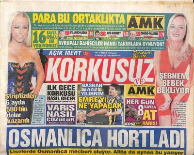 Korkusuz Gazetesi 6 Aralık 2014 - Bilal Erdoğan 2. Tankeri Aldı - Liselerde Osmanlıca Mecburi Oluyor GZ100120 - 1