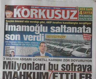 Korkusuz Gazetesi 6 Eylül 2019-Erdoğandan ABye UyarıKapıları Açarız GZ45773 - 1