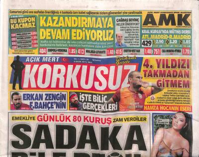 Korkusuz Gazetesi 6 Ocak 2015 - Ebru Gündeş İle Reza Zarrab Boşanıyor Mu ? GZ106384 - 1