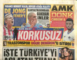 Korkusuz Gazetesi 7 Ocak 2015 - Kartalın Bombası Gökhan İnler GZ101329 - 1