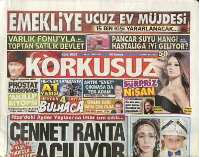 Korkusuz Gazetesi 7 Şubat 2017 - Rizedeki Ayder Yaylasına İmar İzni Çıktı... GZ113057 - 1