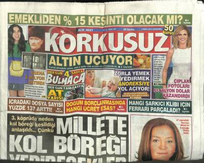 Korkusuz Gazetesi 9 Mart 2016 - Millete Kol Böreği Yedirecekler GZ107276 - 1