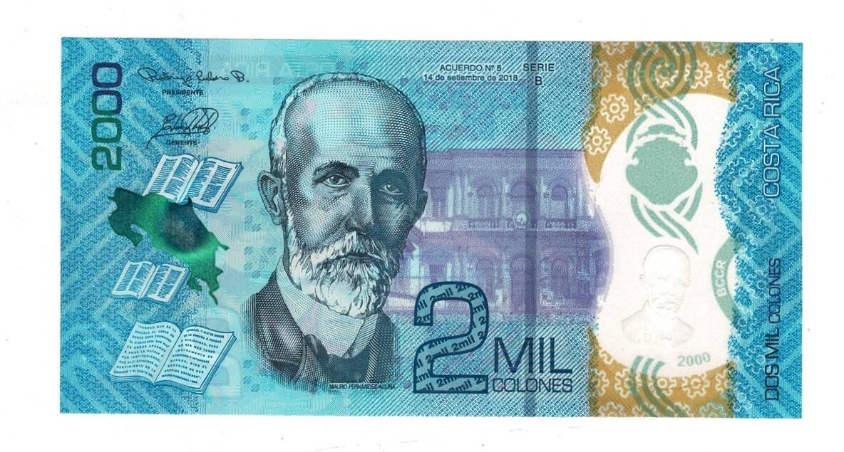 Kosta Rika 2000 Colones (2018) Polimer Yabancı Kağıt Para - ÇİL YKP8676 - 1