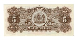 Kosta Rika 5 Colones (1903-1917) ÇİL YKP7618 - 2