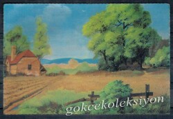 Köy Manzaralı Kartpostal KRT3369 - Gökçekoleksiyon