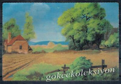 Köy Manzaralı Kartpostal KRT3369 - 1