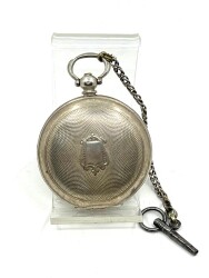 K.Serkisof Gümüş Kasa Anahtar Kurmalı Cep Saati GRS95 - Gökçekoleksiyon