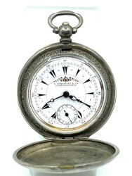 K.Serkisof Gümüş Kasa Anahtar Kurmalı Cep Saati GRS97 - Gökçekoleksiyon