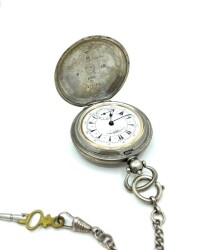 K.Serkısoff Anahtar Kurmalı Gümüş Cep Saati (#3.46) SAA300 - 3