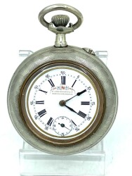 K. Serkisoff 1900’ler İsviçre Gümüş El Kurmalı Cep Saati – 50 mm | SAA178 #8.04 - Gökçekoleksiyon