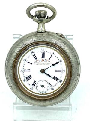 K. Serkisoff 1900’ler İsviçre Gümüş El Kurmalı Cep Saati – 50 mm | SAA178 #8.04 - 1