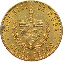 Küba 5 Peso 1915 *Jose Marti* ÇİL YMP10974 #9.62 - 2