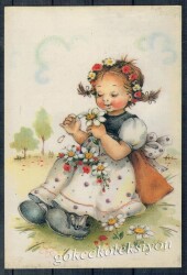 Küçük Kız Animasyon Kartpostal KRT3850 - Gökçekoleksiyon