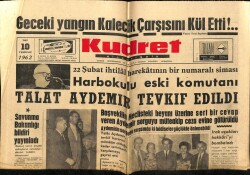 Kudret Gazetesi 10 Temmuz 1962 - Talat Aydemir Tevkif Edildi GZ66029 - 2