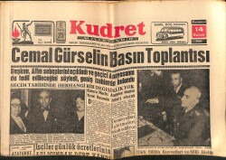 Kudret Gazetesi 14 Kasım 1960 - Cemal Gürsel'in Basın Toplantısı - Süreyya'nın Kalbinde Artık İran Hasreti Yok GZ150029 - 1