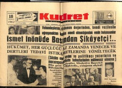 Kudret Gazetesi 15 Temmuz 1962 - İsmet İnönü Basından Şikayetçi GZ66026 - 1