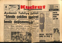 Kudret Gazetesi 19 Temmuz 1962 - Talat Aydemir Tahliye Edildi GZ64999 - 2
