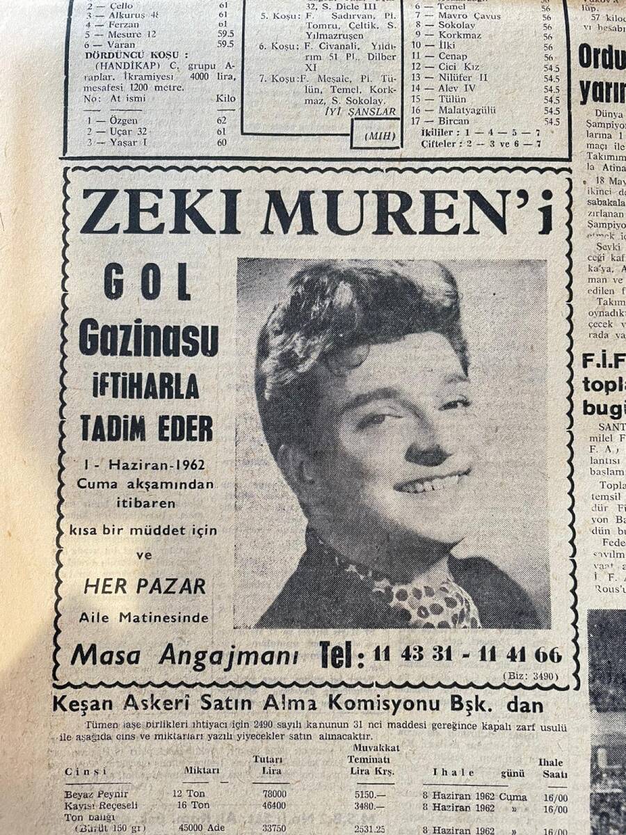 Kudret Gazetesi 26 Mayıs 1974 - Ankara Emniyet Müdürü İçin Soruşturma Açılıyor - Zeki Müren Afiş GZ148919 - 2