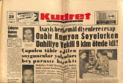 Kudret Gazetesi 3 Temmuz 1962 - Başbakan Hükümet Programını Okudu GZ66021 - 2
