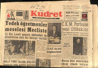 Kudret Gazetesi 8 Şubat 1961 - Milyoner Merteri Öz Oğlu Öldürmüş GZ114063 - 1
