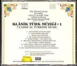 Kültür Bakanlığı – Klasik Türk Müziği 1 CD (İkinci El) CD5244 - 2