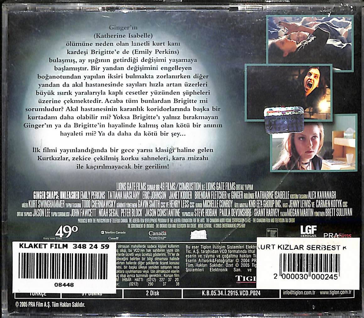 Kurt Kızlar Serbest Kaldı – Ginger Snaps 2 (2004) Orjinal VCD Film ***ÇOK NADİR FİLM*** VCD28278 - 2